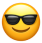 Smiling face with sunglasses emoji